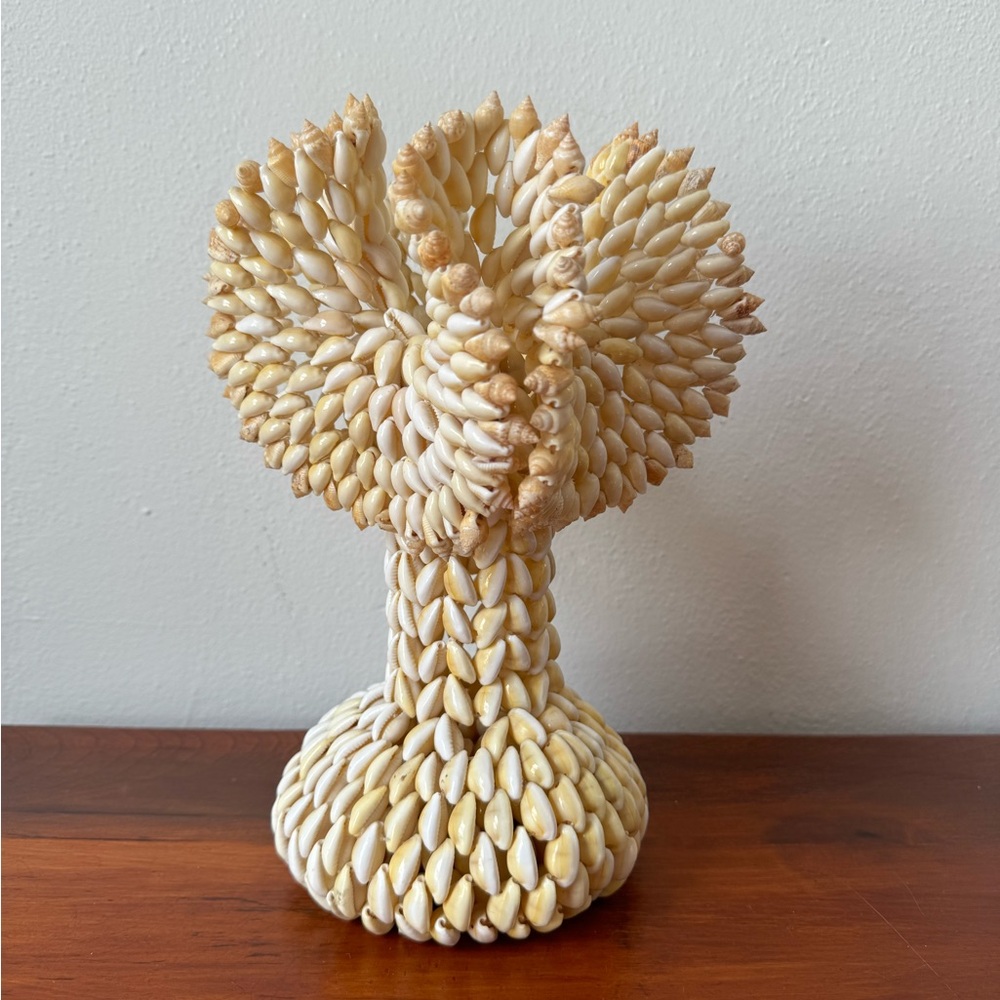 Extra large Polynesian shell vase